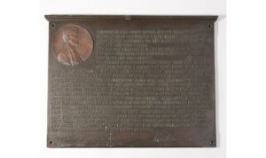ABRAHAM LINCOLN GETTYSBURG ADDRESS BRONZE BUILDING PLAQUE
